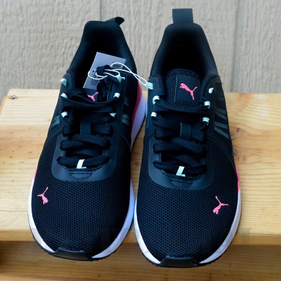 PUMA Sneakers LadiesPacer Net Cage Black Coral pink Shoes - Picture 4 of 7